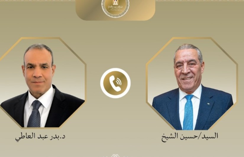 الدكتور بدر عبد العاطي  وحسين الشيخ  الدكتور بدر عبد العاطي  وحسين الشيخ