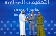 فوز الدكتور سامح اللبودي ابن كلية اللغات والترجمة بالأزهر بجائزة دبي للصحافة العربية