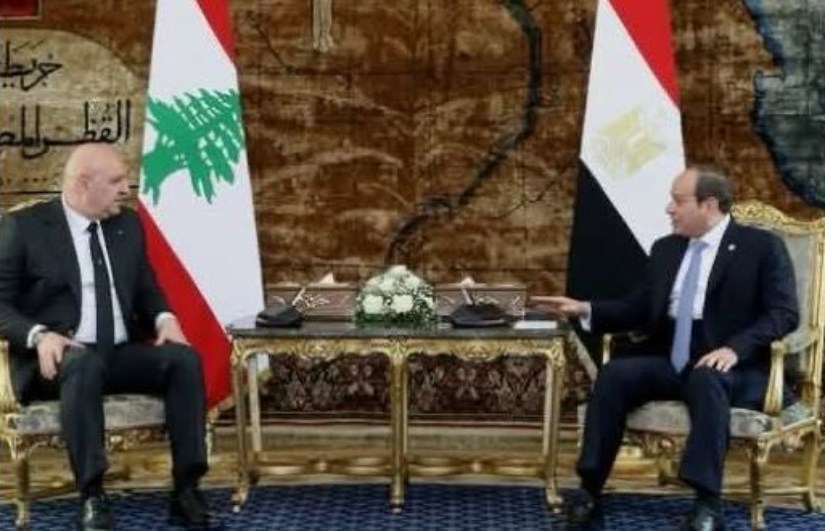الرئيس السيسي ونظيره اللبناني الرئيس السيسي ونظيره اللبناني