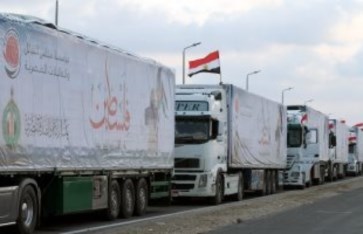 قافلة مساعدات جديدة عبر رفح