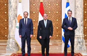 الرئيس السيسي ونظيره القبرصي ورئيس وزراء اليونان