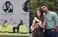 الفنانة يارا السكري وأحمد العوضي